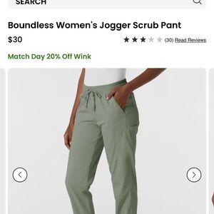 Wink Jogger Scrub Pants - Sage Green